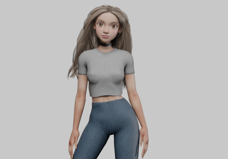 Sweet Basic Woman V36201 3D 모델 .c4d .max .obj .3ds .fbx .stl .blend 