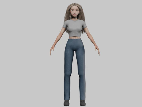 Sweet Basic Woman V36201 3D Model