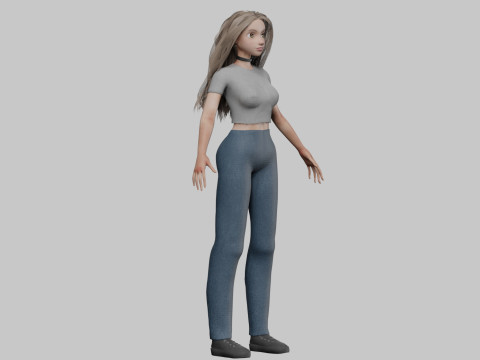 Sweet Basic Woman V36201 3D 모델
