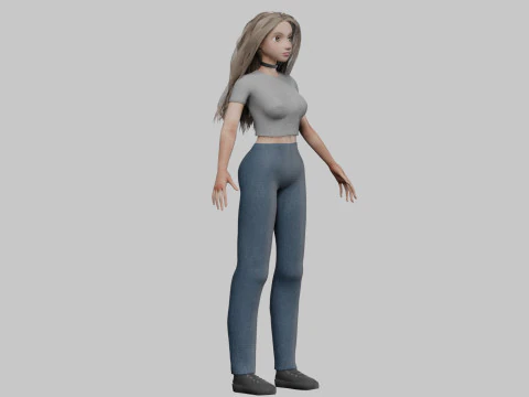 Sweet Basic Woman V36201 3D Model