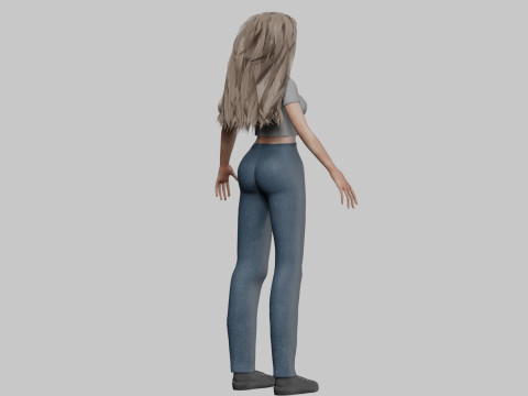 Sweet Basic Woman V36201 3D 모델
