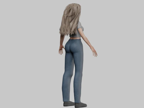 Sweet Basic Woman V36201 3D Model