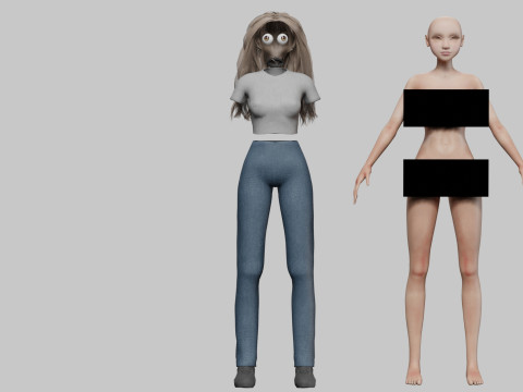 Sweet Basic Woman V36201 3D 모델