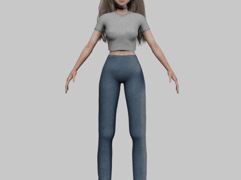 Sweet Basic Woman V36201 3D 모델