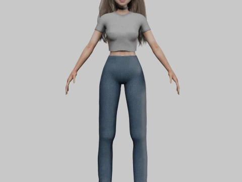 Sweet Basic Woman V36201 3D Model