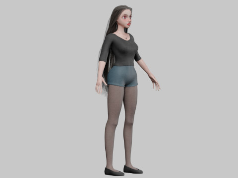 Sweet cute Woman V32000 3D-Modell