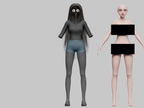 Sweet cute Woman V32000 3D-Modell