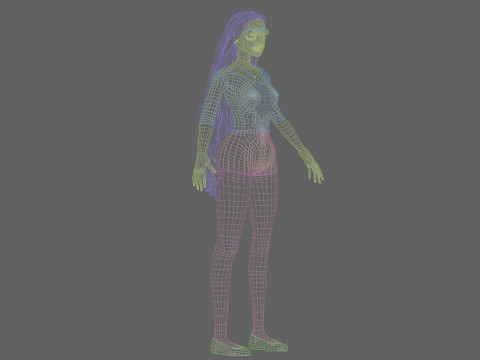 Sweet cute Woman V32000 3D-Modell