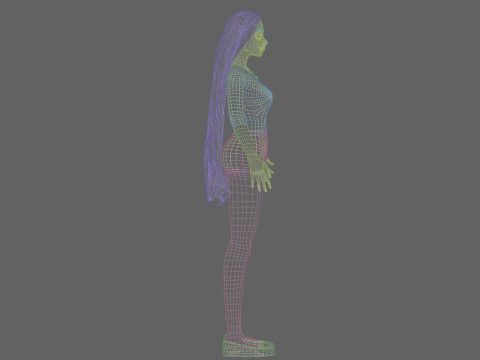 Sweet cute Woman V32000 3D-Modell