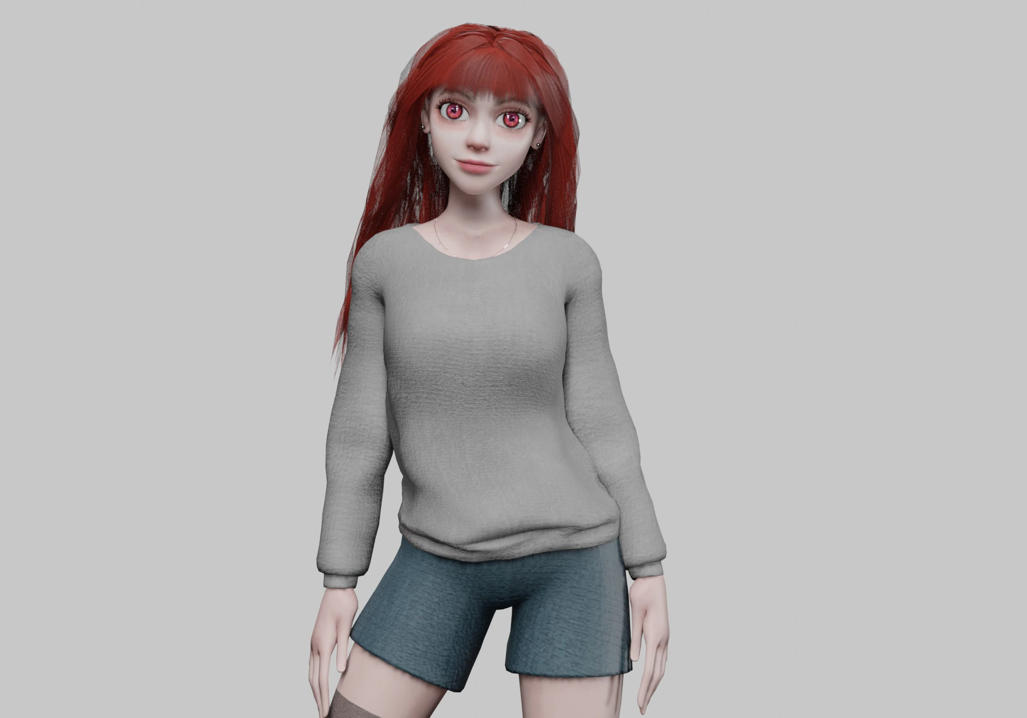 Sweet Pretty Woman V35594 3D Model .c4d .max .obj .3ds .fbx .stl .blend 