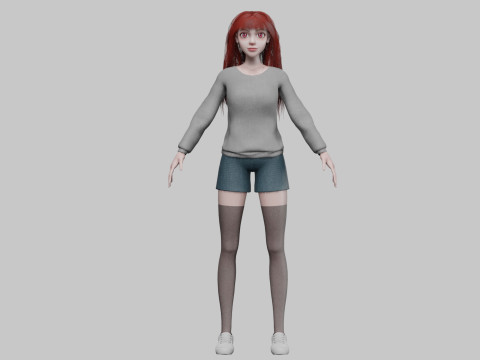 Sweet Pretty Woman V35594 3D Model