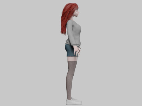 Sweet Pretty Woman V35594 3D Model