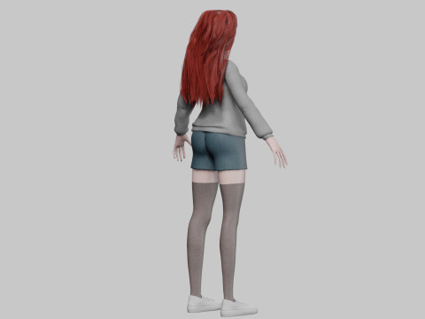 Sweet Pretty Woman V35594 3D Model