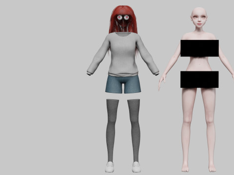 Sweet Pretty Woman V35594 3D Model