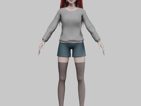 Sweet Pretty Woman V35594 3D Model