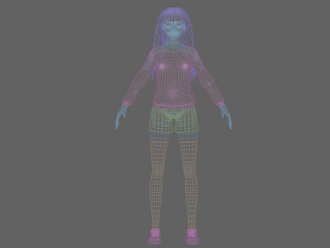 Sweet Pretty Woman V35594 3D Model