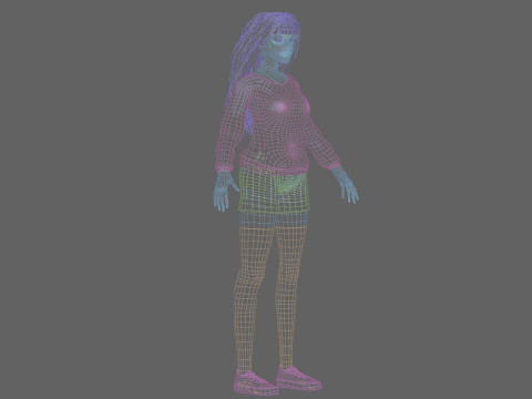 Sweet Pretty Woman V35594 3D Model