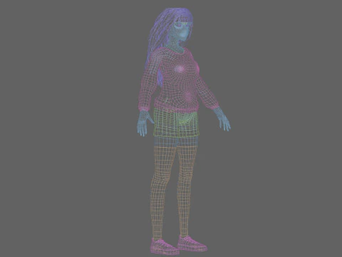 Sweet Pretty Woman V35594 3D Model