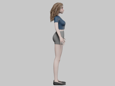 Teen cute Woman V29390 3D Model