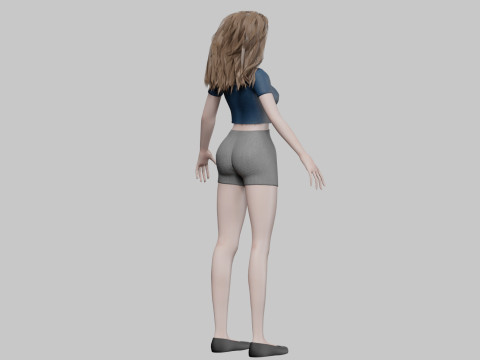 Teen cute Woman V29390 3D Model