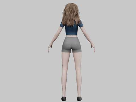 Teen cute Woman V29390 3D Model