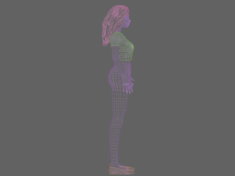 Teen cute Woman V29390 3D Model