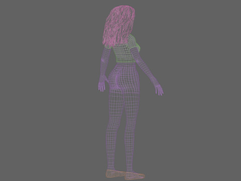 Teen cute Woman V29390 3D Model