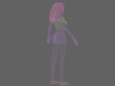 Mulher adolescente fofa V29390 Modelo 3D