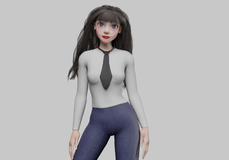 Teen Pretty Woman V38141 Modelo 3D .c4d .max .obj .3ds .fbx .stl .blend 