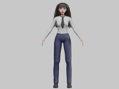 Teen Pretty Woman V38141 3D Model