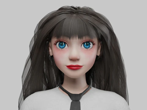 Teen Pretty Woman V38141 3D Model