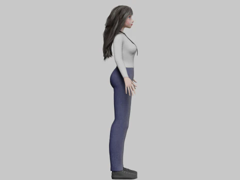 Teen Pretty Woman V38141 3D Model