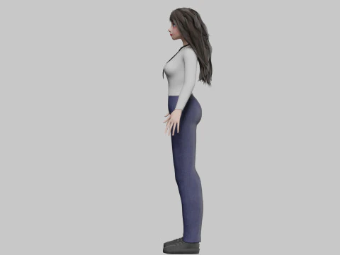 Teen Pretty Woman V38141 3D Model