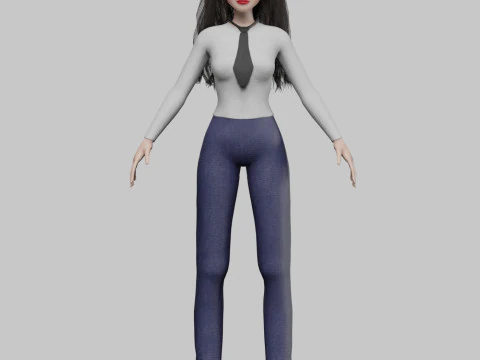Teen Pretty Woman V38141 3D Model