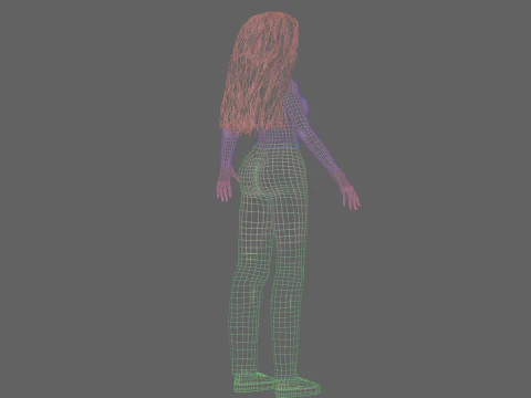 Teen Pretty Woman V38141 3D Model