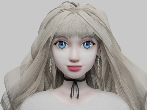 Giovane donna carina V38768 Modello 3D