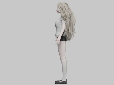 Giovane donna carina V38768 Modello 3D