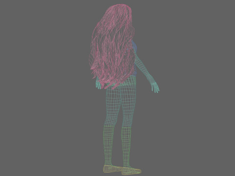 Giovane donna carina V38768 Modello 3D