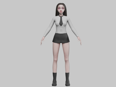 Young Pretty Woman V35861 3D Model