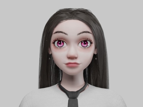 Young Pretty Woman V35861 3D Model
