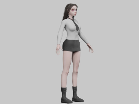 Young Pretty Woman V35861 3D Model