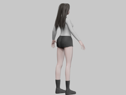 Young Pretty Woman V35861 3D Model