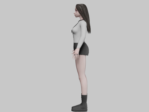 Young Pretty Woman V35861 3D Model
