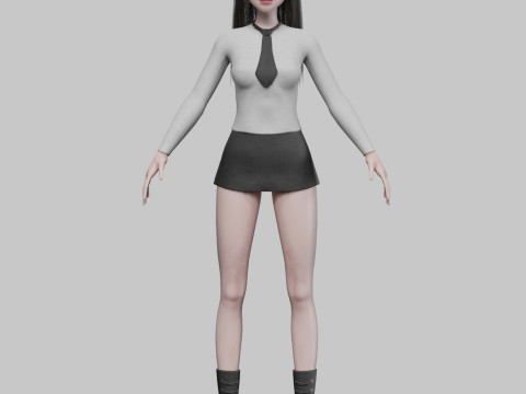 Young Pretty Woman V35861 3D Model