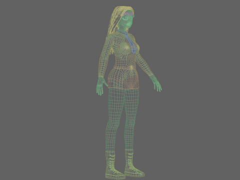 Young Pretty Woman V35861 3D Model