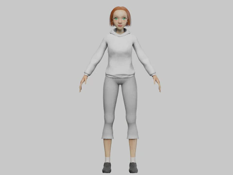 Basic Beautiful woman V32027 3D Model