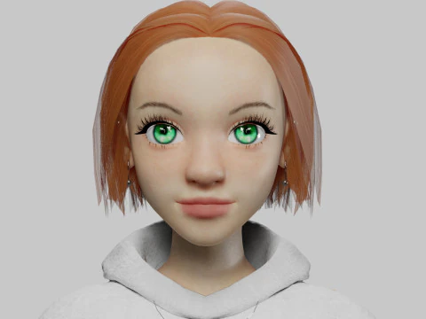 Basic Beautiful woman V32027 3D Model