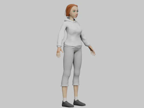 Basic Beautiful woman V32027 3D Model