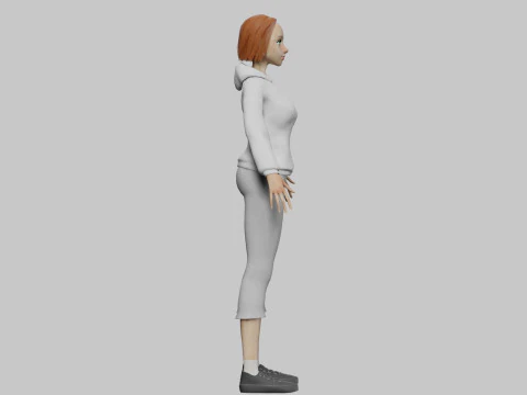 Basic Beautiful woman V32027 3D Model