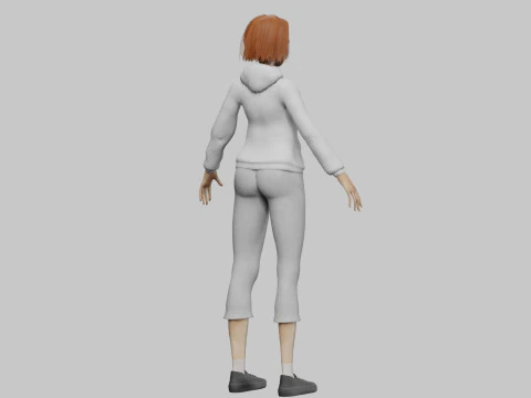 Basic Beautiful woman V32027 3D Model